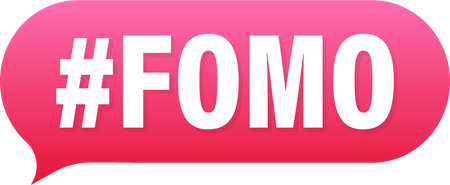 Modern hashtag fomo, great design for any purposes. Vector t